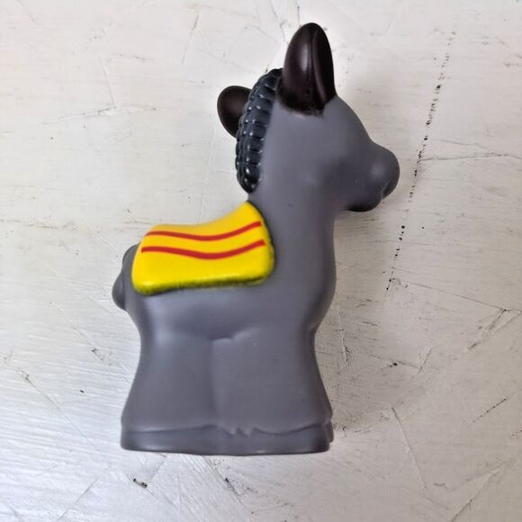 Fisher Price Little People Donkey Figure Nativity Replacement Yellow - Picture 3 of 4